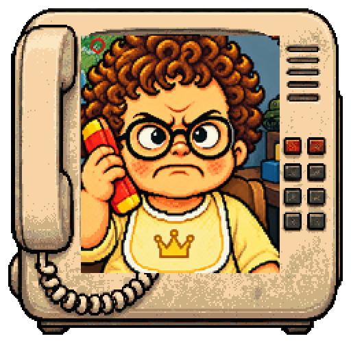 Dario Amodoodoo, the desk-phone portrait from the show.