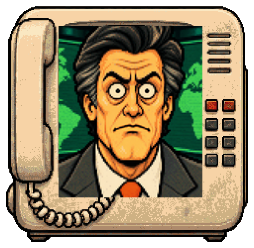 Breaking News, the desk-phone portrait from the show.